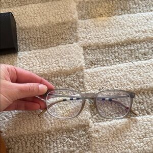 Burberry Black Leather Glasses Case